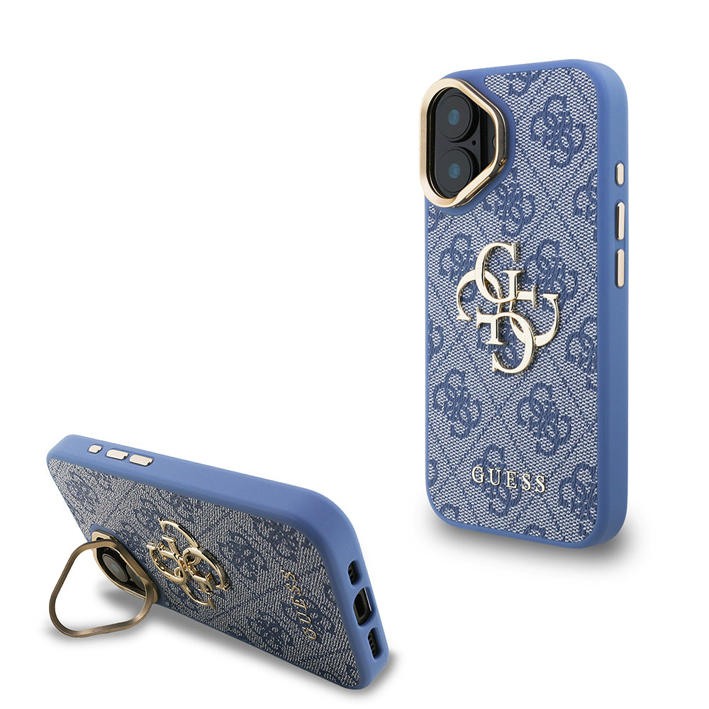 iPhone 16 Kılıf Guess Orjinal Lisanslı PU Deri 4G Desenli Metal Büyük 4G ve Yazı Logolu Kamera Standlı Kılıf iPhone 16 Kılıf Guess Orjinal Lisanslı PU Deri 4G Desenli Metal Büyük 4G ve Yazı Logolu Kamera Standlı Kılıf